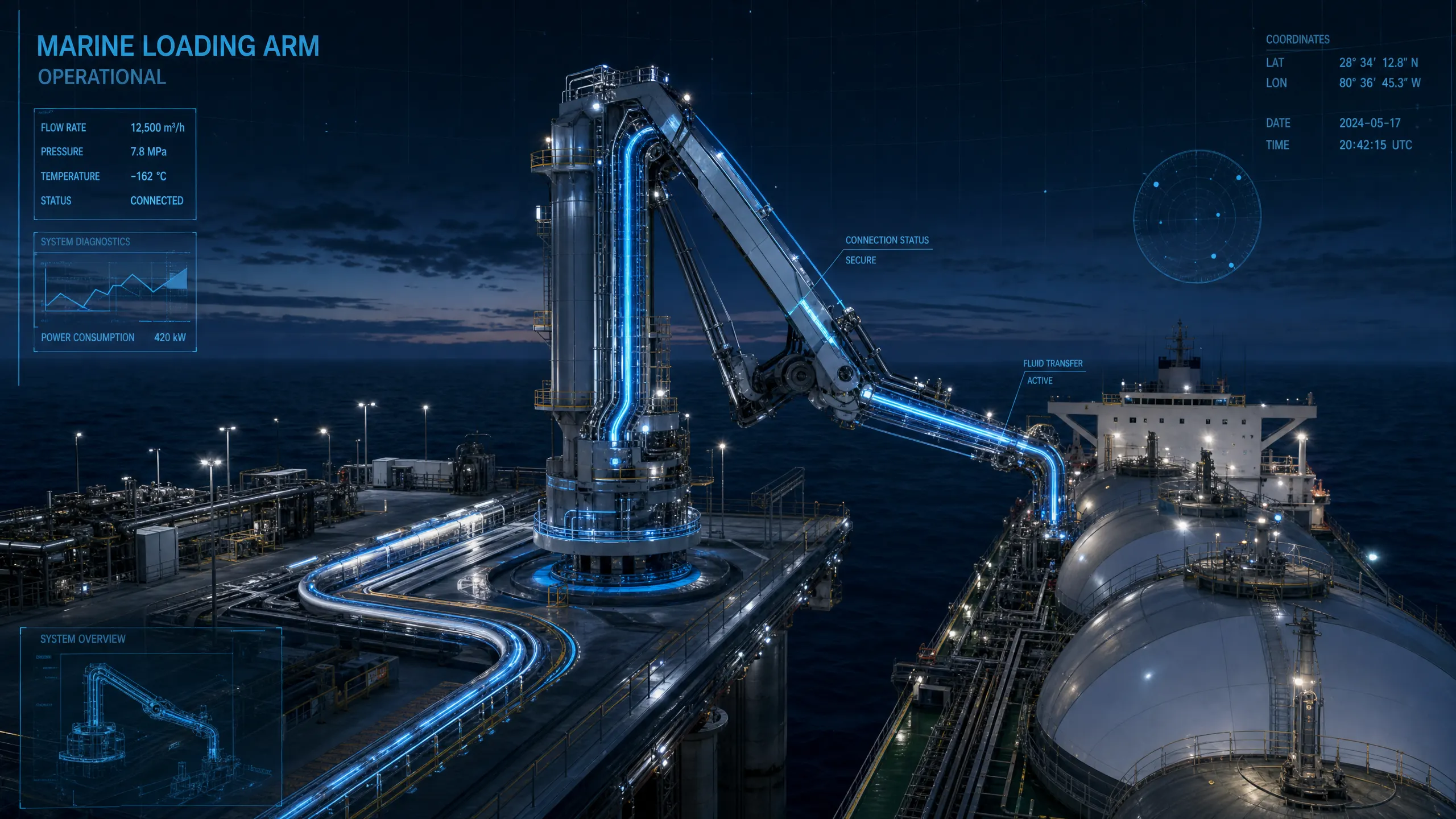 Hanlong marine terminal fluid transfer and mooring systems