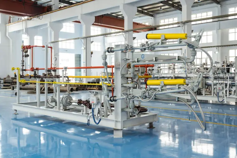 Hanlong loading skid system in workshop