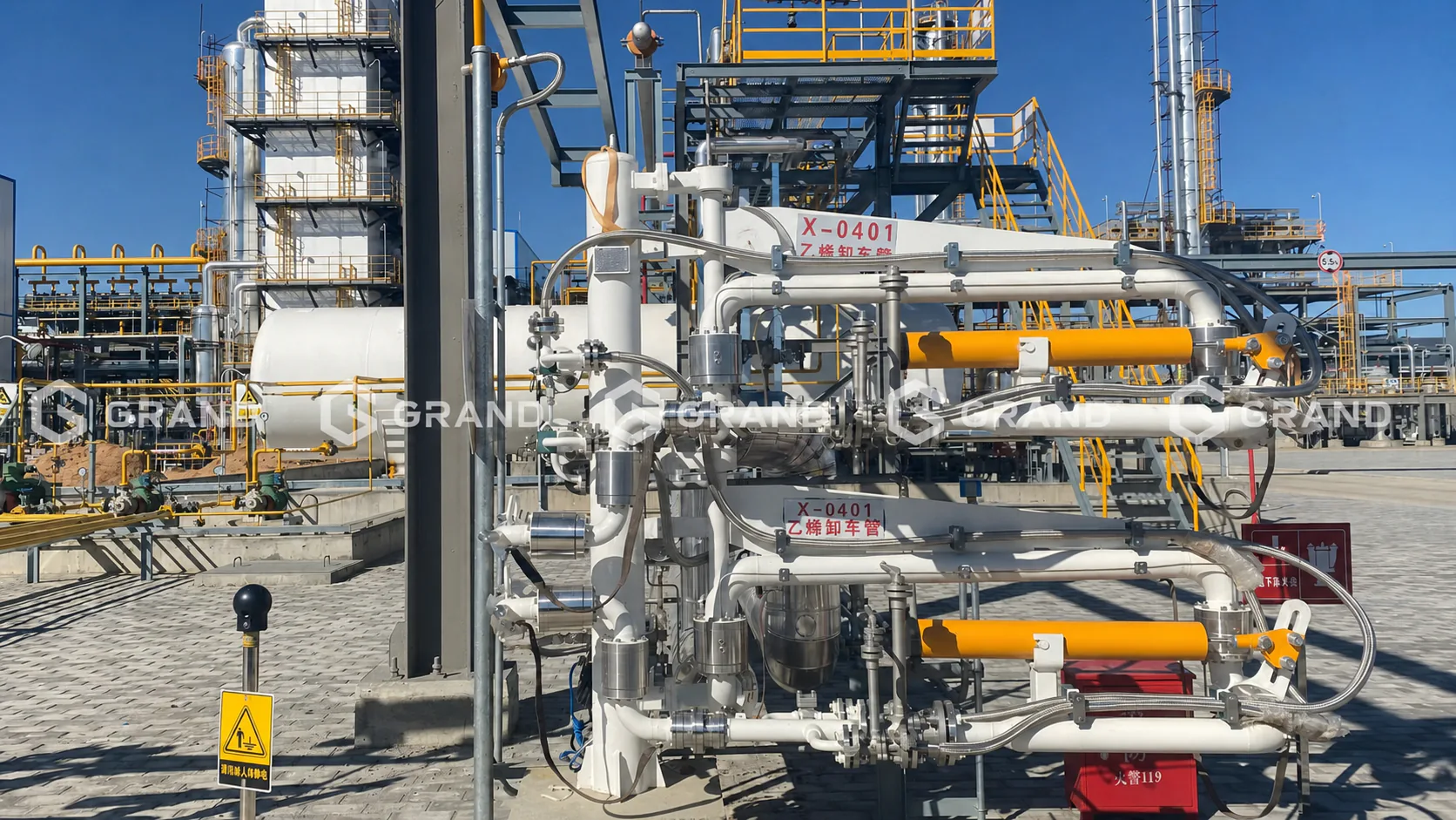 Cryogenic Truck Loading Arms LNG piping and swivel joint assembly