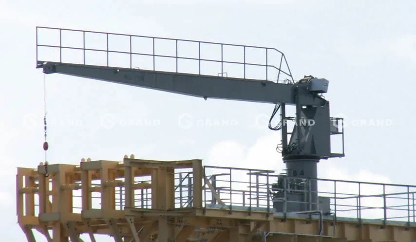 JIB Crane installed on terminal deck for lifting hose and supplies