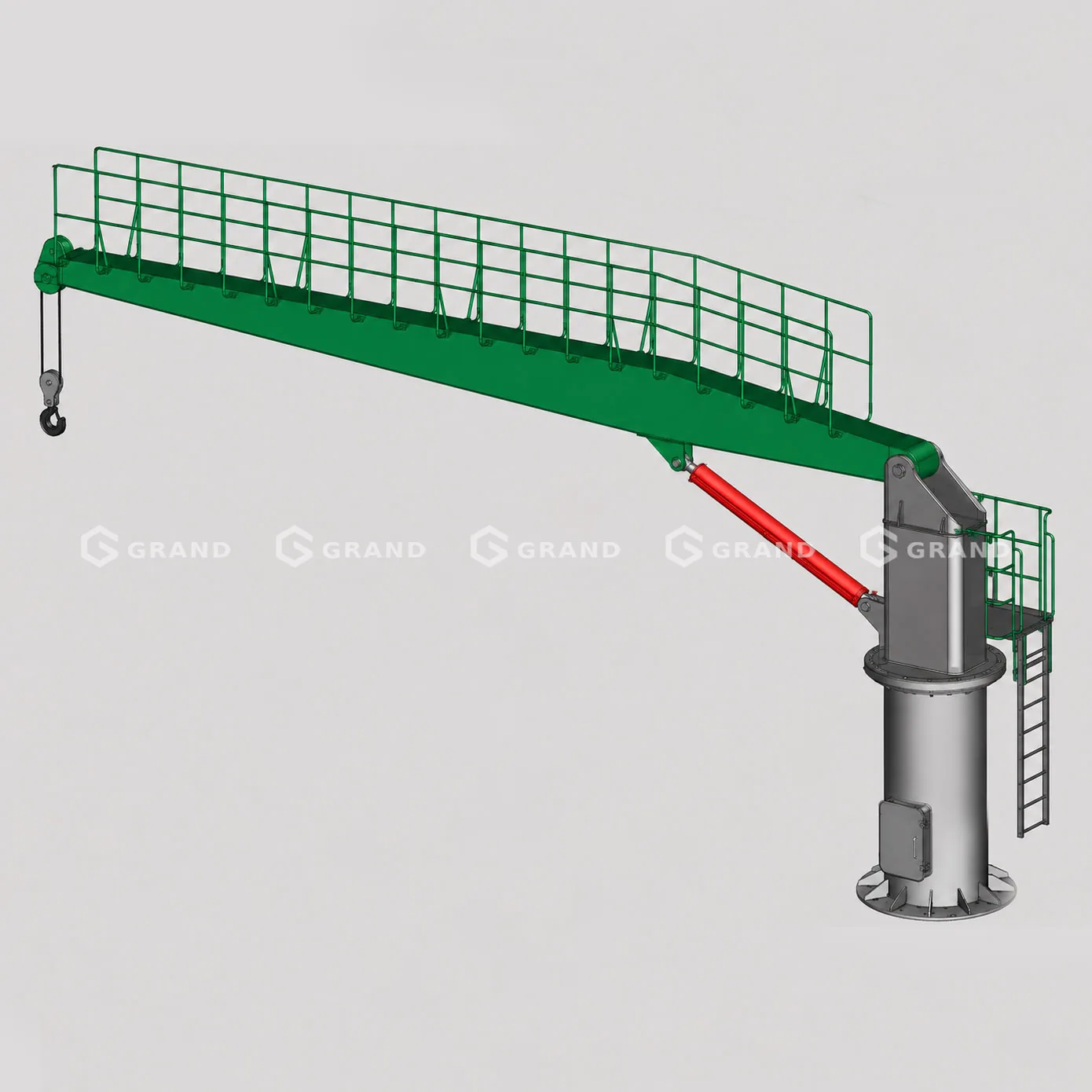 Marine JIB Crane for hose lifting at oil and chemical terminals