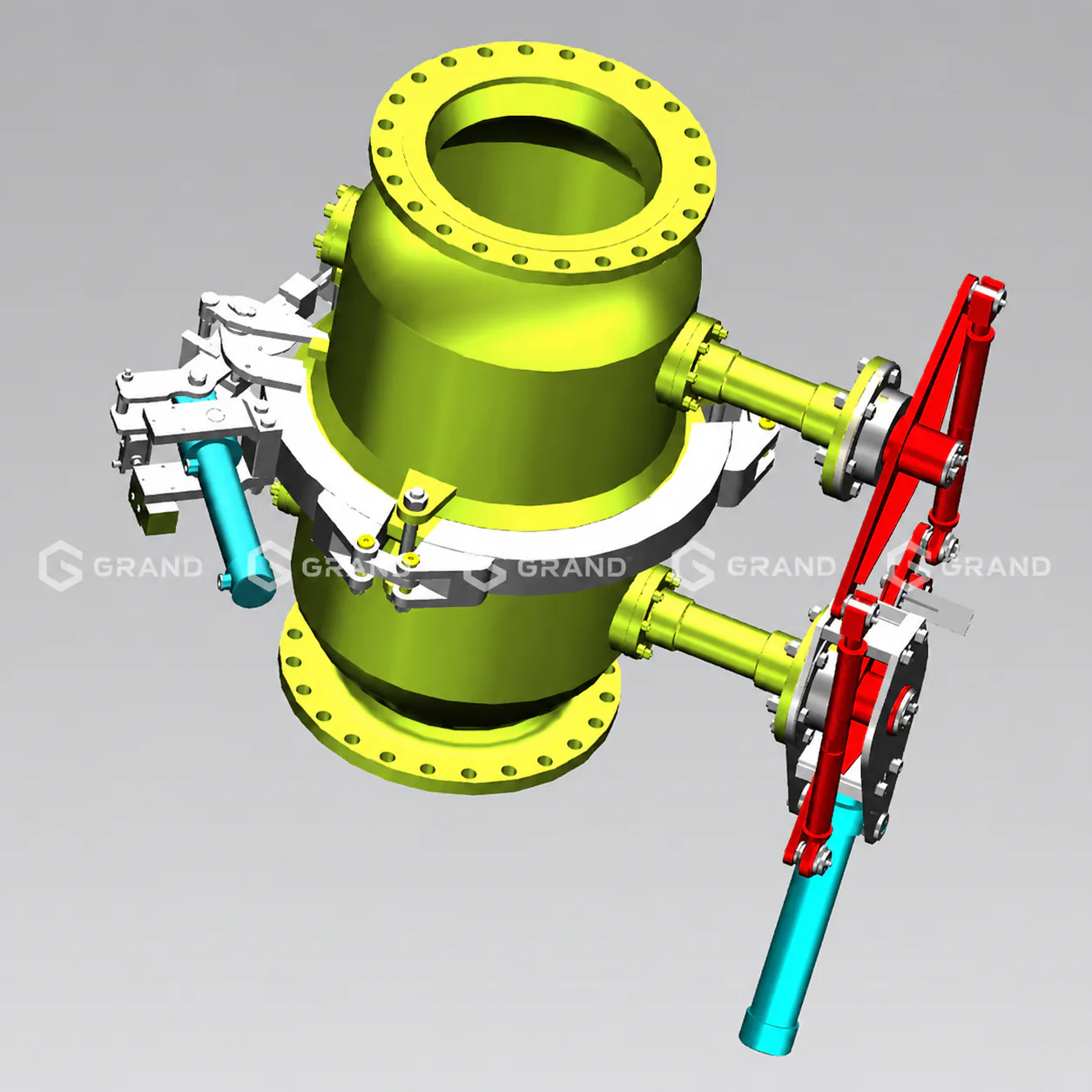 Hanlong ERC double ball valve 3D model