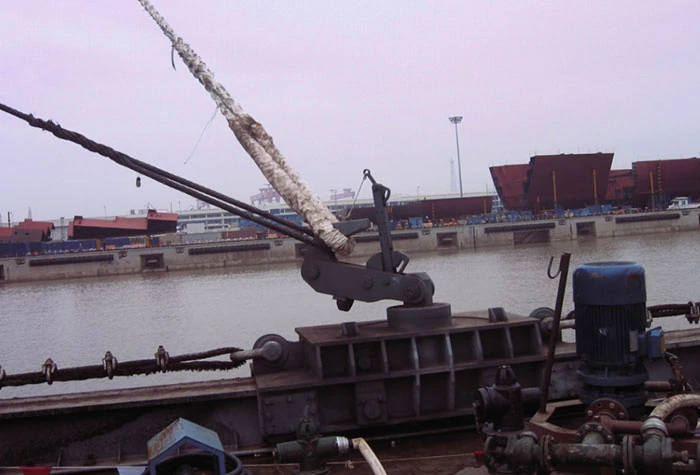 Ship Leading System In Dock towing hook trolley on rail